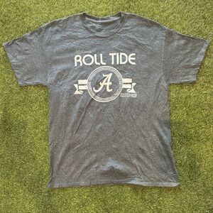 Alabama Role Tide Crimson Tide Heather Navy Graphic Tee Shirt Mens Large